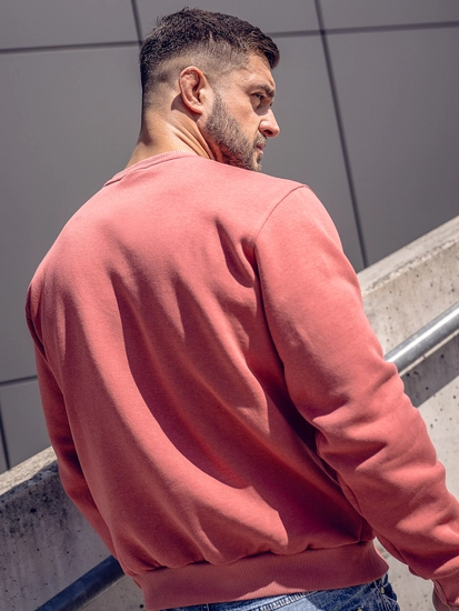 Herr Tjock Sweatshirt Laxfärgad Bolf 2001A