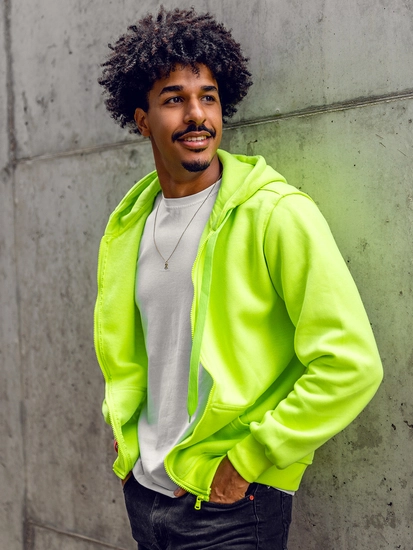 Herr Huvtröja Neongrön Bolf 2008A