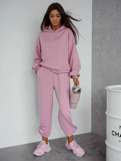 Dam 2-delad Träningsoverall med smörhuva Puderrosa Bolf 525