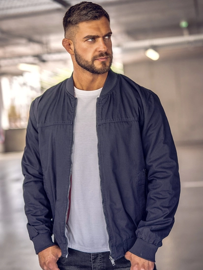 Herr Vändbar Lättvikt Bomberjacka Marinblå Bolf 84M3005A