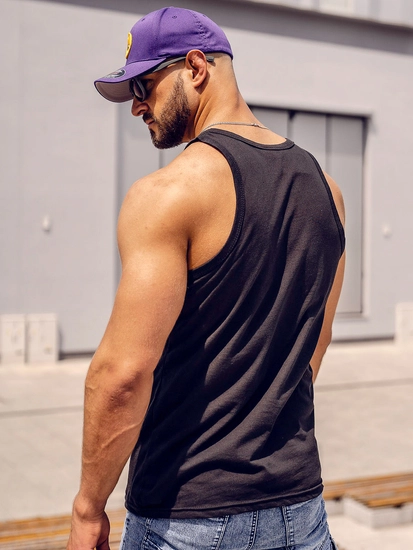 Herr Boxer Linne med tryck Svart Bolf 14832A