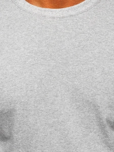 Herr Enfärgad Långärmad Top Grå Bolf 1209