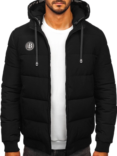 Herr Quiltad Vinterjacka Svart Bolf 31M5026