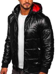 Herr Quiltad sportig Lättviktsjacka Svart Bolf 2143