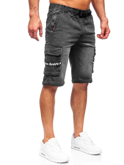 Herr Jeansshorts Svart Bolf K15008-2