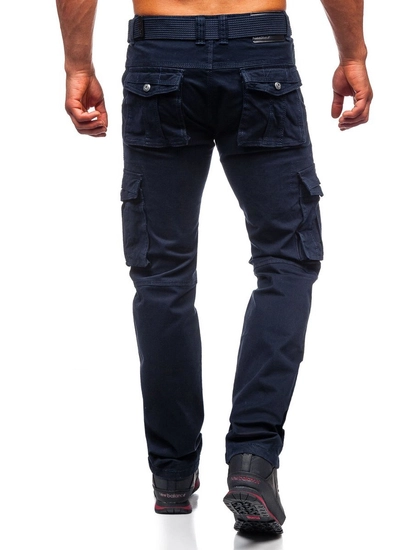 Herr Cargobyxor med Bälte Marinblå Bolf 1672