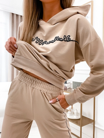 Dam 2-delad Träningsoverall Beige Bolf VE43