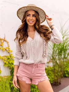 Dam Jeansshorts Rosa Bolf A63