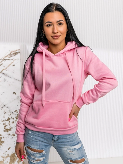 Dam Sweatshirt med känguruficka Rosa Bolf W02A1