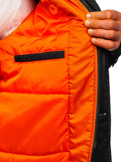 Herr Vinterparkas Svart Bolf 1067