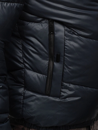 Herr Quiltad Vinterjacka Grafitgrå Bolf B2906