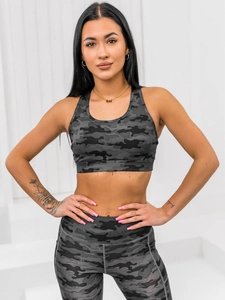 Dam 2-delad Camo Träningsset Svart Bolf XL016