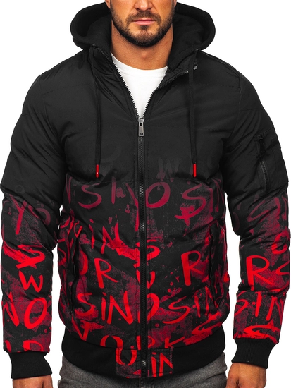 Herr Quiltad Vinterjacka Röd Bolf 27M8102