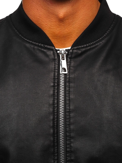 Herr Skinnjacka Bomber Svart Bolf HK05