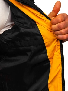 Herr Quiltad Väst med huva Kamel Bolf 1189