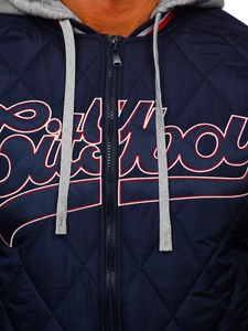 Herr Lättvikts Quiltad Bomberjacka Marinblå Bolf HSS058