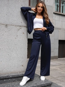 Dam 2-delad Träningsoverall med dragkedja och smör Marinblå Bolf 821109