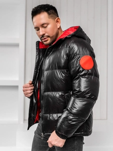 Herr Quiltad Vinterjacka Svart Bolf 5M3198