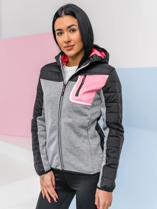 Dam Lättviktsjacka med huva Svart Bolf KSW4006