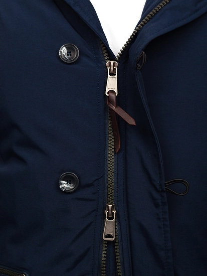 Herr Vinterparkas Marinblå Bolf 1795