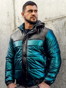 Herr Quiltad Sportig lättviktsjacka Grön Bolf 2145