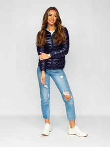 Dam Quiltad Lättviktsjacka Marinblå Bolf 5M706