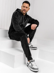 Herr Velour Träningsoverall med huva Svart Bolf 8C1538A1