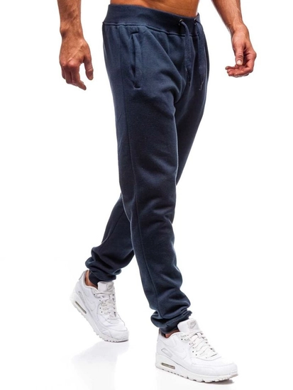 Herr Sweatpants Marinblå Bolf XW01