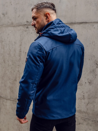 Herr Lättvikt Softshelljacka Marinblå Bolf BK122A