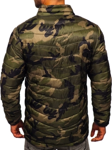Herr Quiltad Camo Vinterjacka Grön Bolf SM80