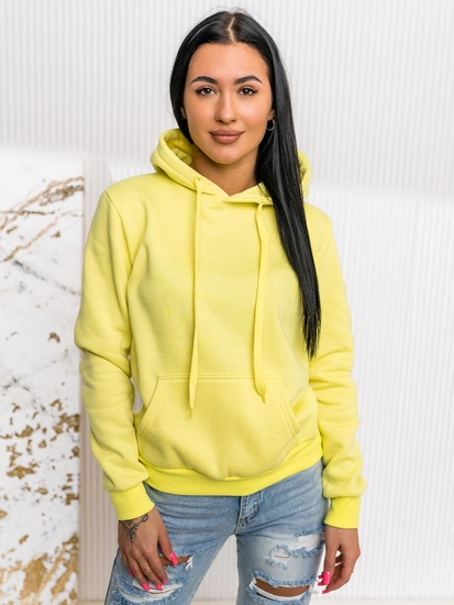 Dam Sweatshirt med känguruficka Gul-Neon Bolf W02A1