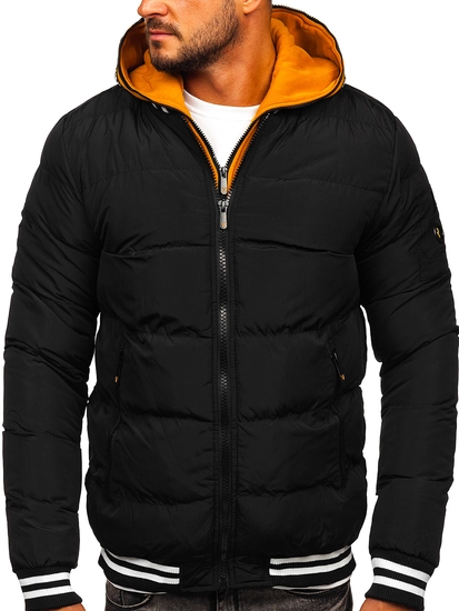 Herr Quiltad Vinterjacka Svart Bolf 6900