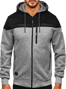 Herr Lättviktsjacka med huva Grå Bolf TC1217