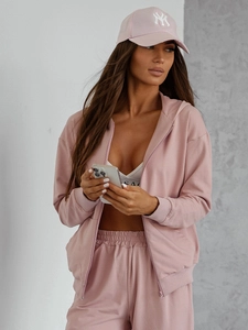 Dam 2-delad Träningsoverall med huva Puderrosa Bolf 821110