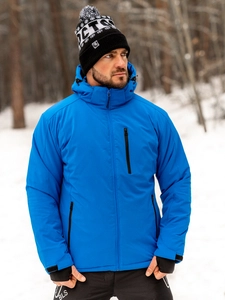 Herr Sportig Vinterjacka Blå Bolf HH011A