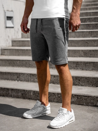 Herr Mjukisshorts Grå-Svart Bolf Q3876