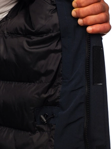 Herr Vinterparkas Marinblå Bolf 1173