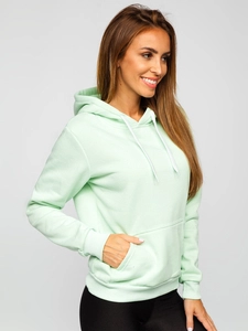Dam Sweatshirt med Känguruficka Ljust mintgrön Bolf W02B