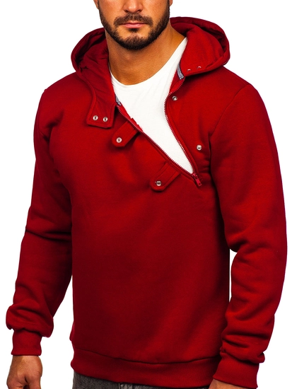 Herr Tjock Huvtröja Vinröd Bolf 06