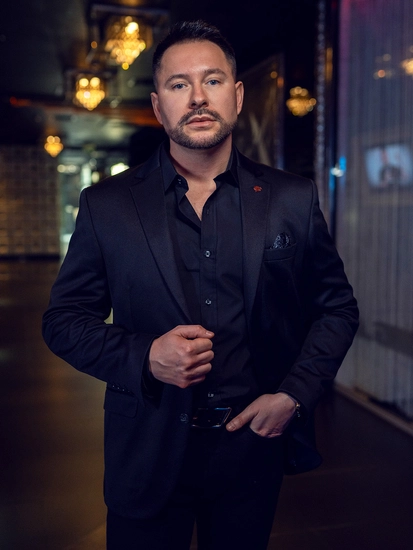 Herr Casual Kavaj Svart Bolf 026A