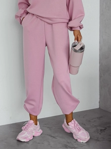 Dam 2-delad Träningsoverall med smörhuva Puderrosa Bolf 525