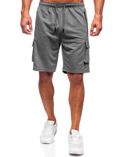 Herr Cargo-shorts Grafitgrå Bolf 8K1501