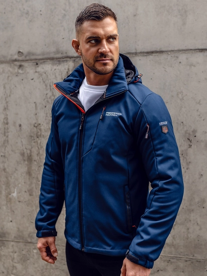 Herr Lättvikt Softshelljacka Marinblå Bolf BK122A