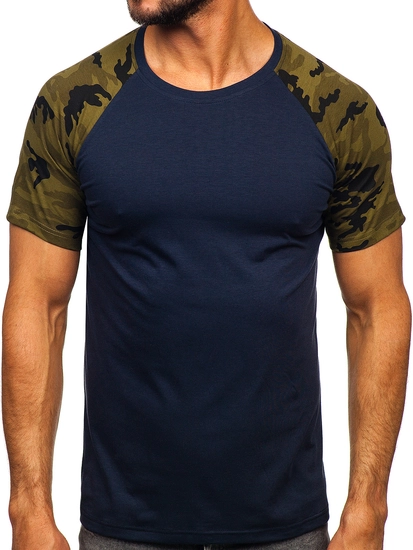 Herr T-shirt Marinblå-Camo Bolf 8T82