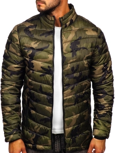 Herr Quiltad Camo Vinterjacka Grön Bolf SM80