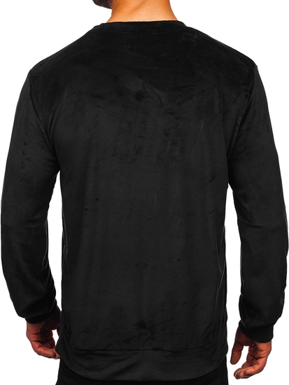 Herr Velour Sweatshirt Svart Bolf 8B1166