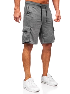 Herr Cargo-shorts Grafitgrå Bolf 8K1505