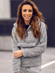 Dam Fleecehuvtröja Svart Bolf HH008