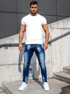Herr Jeans Regular Fit Marinblå Bolf MP019BS
