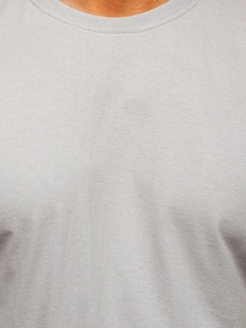 Herr Bomulls Basic T-shirt Grå Bolf 192397